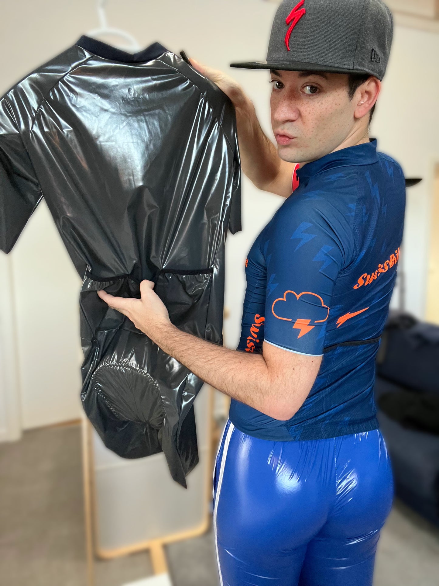 Gloss PU Cycling Skinsuit – Grey