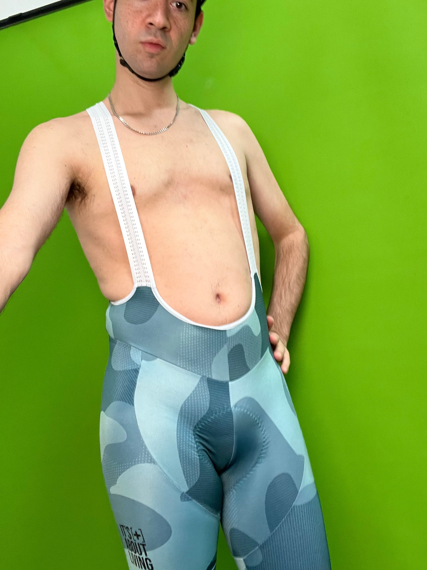 Green Camo Morelife bib shorts